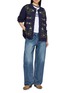 模特儿示范图 - 点击放大 - BAZISZT - Curiosa Floral Embroidered Knit Cardigan
