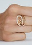  - CHARLOTTE CHESNAIS - Petit Round Trip 18K Gold Diamond Ring — EU 53