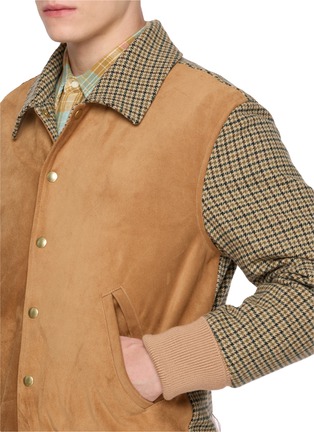  - FORTELA - Cambridge Contrast Panel Wool Leather Bomber Jacket