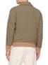 背面 - 点击放大 - FORTELA - Cambridge Contrast Panel Wool Leather Bomber Jacket