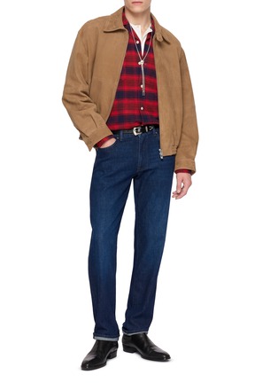 模特儿示范图 - 点击放大 - FORTELA - Baker Plaid Cotton Bowling Shirt
