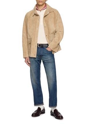 模特儿示范图 - 点击放大 - FORTELA - Suede Leather Work Jacket