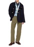 模特儿示范图 - 点击放大 - FORTELA - Straight Leg Cotton Corduroy Fatigue Pants