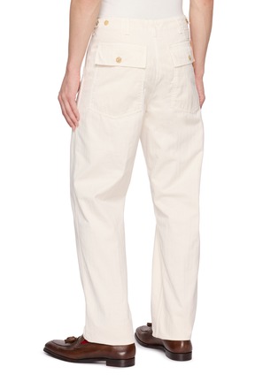 背面 - 点击放大 - FORTELA - Straight Leg Herringbone Cotton Fatigue Pants