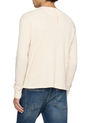 背面 - 点击放大 - FORTELA - Waffle Jersey Henley Woven Top