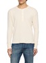 首图 - 点击放大 - FORTELA - Waffle Jersey Henley Woven Top