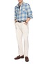 模特儿示范图 - 点击放大 - FORTELA - Josh Camicia Western Chequered Cotton Shirt