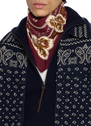 模特儿示范图 - 点击放大 - FORTELA - Floral Printed Cotton Bandana