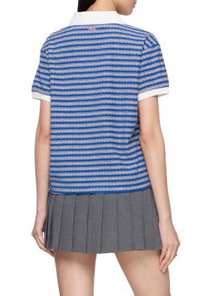 背面 - 点击放大 - CLOVE - Multi Striped Contrast Trim Polo Shirt