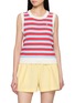 首图 - 点击放大 - CLOVE - Bouclé Striped Contrast Trim Vest