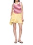 模特儿示范图 - 点击放大 - CLOVE - Bouclé Striped Contrast Trim Vest