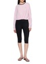 模特儿示范图 - 点击放大 - CLOVE - Striped Elasticated Hem Rash Guard