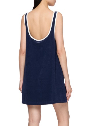 背面 - 点击放大 - CLOVE - Scoop Neck Contrast Trim Cotton Terry Mini Dress