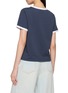 背面 - 点击放大 - CLOVE - Star Logo Contrast Trim Cotton Ringer T-Shirt