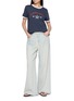 模特儿示范图 - 点击放大 - CLOVE - Star Logo Contrast Trim Cotton Ringer T-Shirt