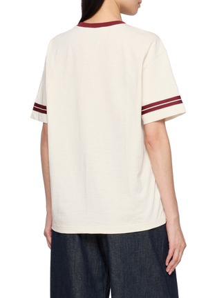背面 - 点击放大 - CLOVE - Retro Graphic Contrast Trim Cotton Jersey Ringer T-Shirt