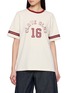 首图 - 点击放大 - CLOVE - Retro Graphic Contrast Trim Cotton Jersey Ringer T-Shirt