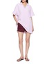 模特儿示范图 - 点击放大 - CLOVE - Oversized Terry Cotton Top