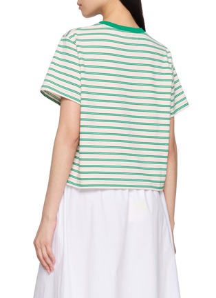 背面 - 点击放大 - CLOVE - Striped Logo Cotton T-Shirt