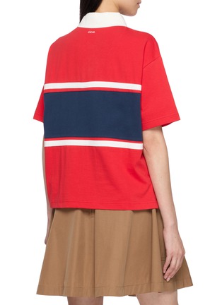 背面 - 点击放大 - CLOVE - Logo Colourblock Cotton Polo Shirt