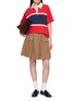 模特儿示范图 - 点击放大 - CLOVE - Logo Colourblock Cotton Polo Shirt