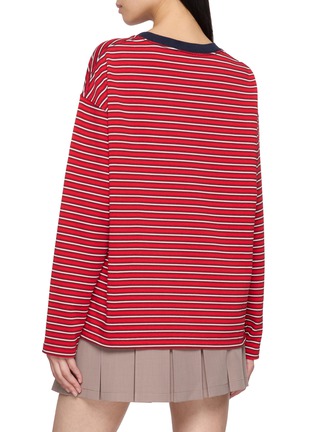 背面 - 点击放大 - CLOVE - Saint Long Sleeve Striped Cotton Top