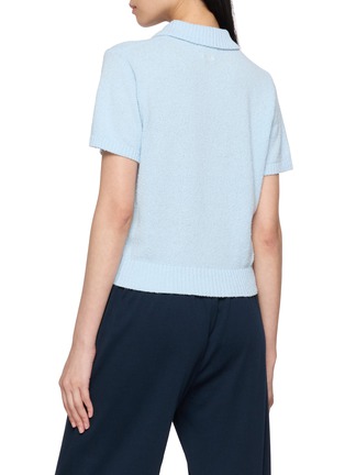 背面 - 点击放大 - CLOVE - Short Sleeve Bouclé Cotton Knit Polo Sweater