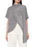 首图 - 点击放大 - ANREALAGE - Curved Hem Asymmetrical Patchwork Shirt