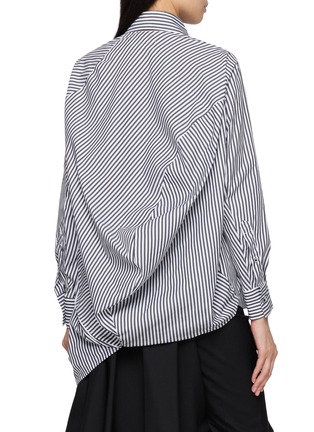 背面 - 点击放大 - ANREALAGE - Striped Asymmetrical Curved Hem Shirt