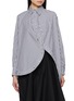 首图 - 点击放大 - ANREALAGE - Striped Asymmetrical Curved Hem Shirt