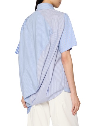 背面 - 点击放大 - ANREALAGE - Curved Hem Asymmetrical Patchwork Shirt