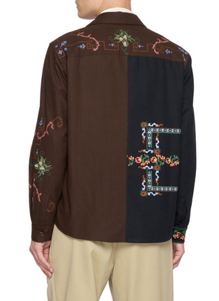 背面 - 点击放大 - BAZISZT - Queenie Colour Block Embroidered Shirt