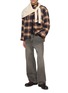 模特儿示范图 - 点击放大 - BAZISZT - Jorah Lace Up Chequered Jacket