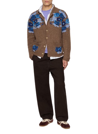 模特儿示范图 - 点击放大 - BAZISZT - Nissan Floral Knit Cardigan