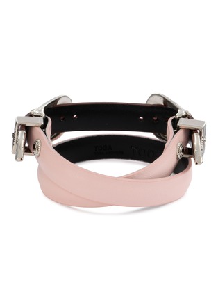 细节 - 点击放大 - TOGA VIRILIS ACCESSORIES - Double Buckle Leather Bangle