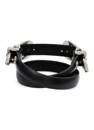 细节 - 点击放大 - TOGA VIRILIS ACCESSORIES - Double Buckle Leather Bangle