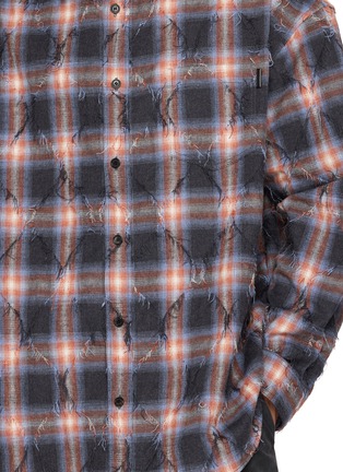  - JUUN.J - Argyle Needle Fringe Checkered Shirt