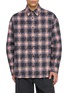 首图 - 点击放大 - JUUN.J - Argyle Needle Fringe Checkered Shirt