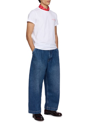 模特儿示范图 - 点击放大 - MAISON LABICHE - Poitou Out Of Office Cotton T-Shirt