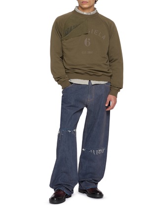 模特儿示范图 - 点击放大 - MM6 MAISON MARGIELA - Tear Away Logo Sweatshirt