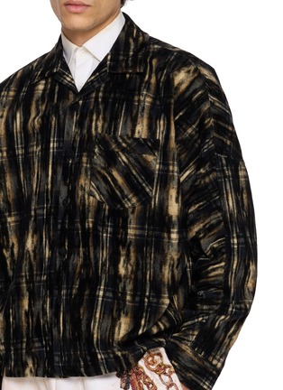  - DOUBLET - Dust Flocky Striped Cotton Pyjama Shirt