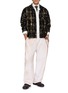 模特儿示范图 - 点击放大 - DOUBLET - Dust Flocky Striped Cotton Pyjama Shirt