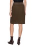 背面 - 点击放大 - MO&CO. - Belted Front Slit Cotton Midi Skirt