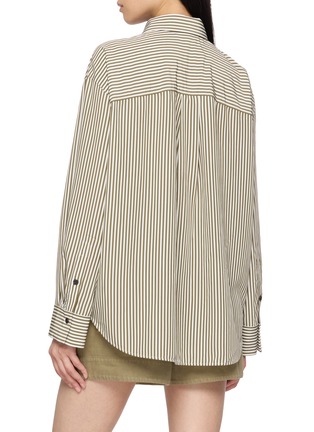 背面 - 点击放大 - MO&CO. - Striped Long Sleeve Shirt