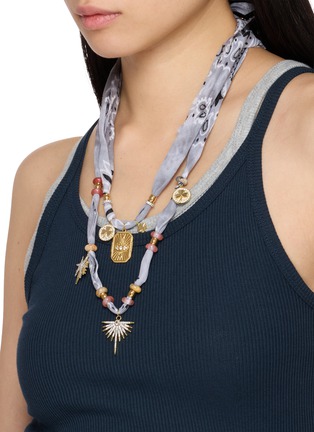 BADHNATI | Iron Pendant Beaded Crystal Necklace