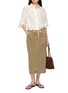 模特儿示范图 - 点击放大 - EDITION - Floral Print Drawstring Hem Shirt