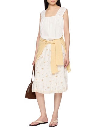 模特儿示范图 - 点击放大 - EDITION - Floral Print Midi Skirt