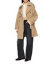 模特儿示范图 - 点击放大 - NOIR - Double Breasted Belted Trench Coat
