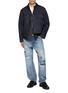 模特儿示范图 - 点击放大 - FDMTL - Distressed Patchwork Classic Fit Denim Jeans