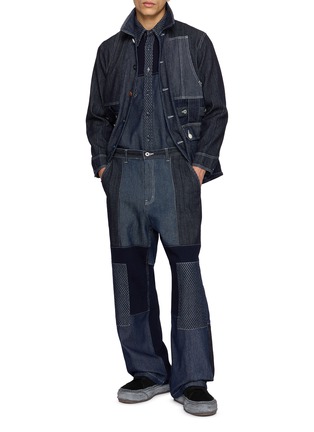 模特儿示范图 - 点击放大 - FDMTL - Patchwork Coverall Jacket